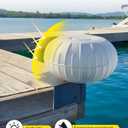 OCEANBROAD Dock Bumpers Wheel, Corner Mount Boat Dock Wheel Bumper, 12.6-Inch Inflatable Marine-Grade PVC, Smooth Rolling Design with Hardware & Cover, Easy Installation for Dock and Boat Protection