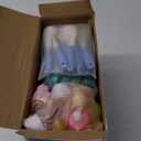 130Pcs Kitchen Playset, Toddler Pretend Cooking Play Pots, Pans, Utensils Cookware, Daily Food Fruit Veges, Shopping Storage Basket, Dessert, Prop Money, Learning Gift for Child (Blue)