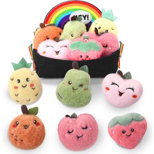6 Pcs Dancing Fruit Plush 3.15 Inch Stuffed Fruits Toy Mini Avocado Strawberry Orange Pineapple Peach with Felt Carrying Basket Sensory Gifts for Birthday Party Decorations 6 Pcs Dancing Fruit Plush 3.15 Inch Stuffed Fruits Toy Mini Avocado Strawberry Orange Pineapple Peach with Felt Carrying Basket Sensory Gifts for Birthday Party Decorations