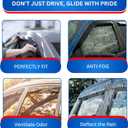 KPY Window Visor Compatible with Ford Mustang Coupe 2015-2023, 2PC Rain Guard Side Window Vent Deflectors Tape-On Style, 2015 2016 2017 2018 2019 2020 2021 2022 2023