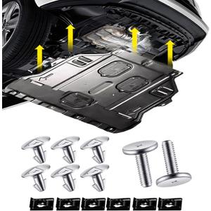 14PCS Engine Splash Shield Hardware Kit  Under Engine Cover Bolts & Clips for Skid Plate & Oil Pan Protection  Replaces 90105-TBA-A00, 90674-TY2-A01