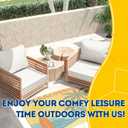 Premium Outdoor Seat Cushion Chair Cushions for Patio Furniture 24 L X 24 W X 5 H Waterproof & Fade Resistant Deep Seat and Backrest Cushion Set with Removable Covers for Chair, Sofa, Cream