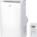 BLACK+DECKER Smart Portable Air Conditioner,12,000 BTU, for Rooms Up To 550 Sq. Ft., Portable AC with Inverter Compressor & Window Kit, BPACT08NM, White