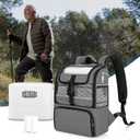 CURMIO Portable Oxygen Concentrator Backpack Compatible with Rhythm Healthcare P2/P2-E6/P2-E7, Empty POC Bag with Breathable Mesh Panels, Bottom Pocket for Charger, Cannula and Battery, Bag Only
