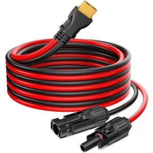 PixelMan Solar Panel Plug to XT60 Charge Cable, 10AWG Connector with Upgraded Adapter, Extension Cable (3.2 Ft)