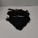 Blooming Jelly Womens High Waisted Bikini Sets Drawstring Tummy Control Swimsuits Crisscross Tie Back Bathing Suit (Medium, Black 043)