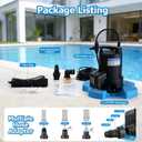 1/2HP Swimming Pool Cover Pump Automatic On/Off 3500GPH Submersible Water Pump with Filter Net 3/4 Check Valve Adapter & 25ft Power Cord 110V Sump Pump for Swimming Pool Hot Tubs Pond Basement