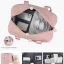 Pritent Travel Duffle Bag, Waterproof Weekender Overnight Hospital Bags for Women Men with Toiletry Bag Lightweight Carry on Personal Item Duffle Gym Bag for Travel, Airplanes, Sports, Pink (Large)