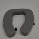 Toilet Seat Cushion with 2-inch High-Density Foam,Toilet Seat Riser-Suitable for Standard,Elongated Toilet Seats Commode Chairs Raised Toilet Seats(Grey) 