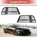 ACROPIX Fog Light Grill Front Lower Bumper Fog Light Cover Inserts for Audi A3 2017-2020 No.8V3807681ABESM/8V3807682NESM Durable Front Left Right Honeycomb