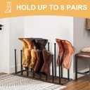 Housen Solutions Boot Rack Organizer for Tall Boots, 8 Pairs Metal Free Standing Shoe Boots Rack, Black Shoes Boot Organizer Holder Stand for Closet, Entryway, Garage, Porch, Hallway