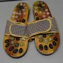 Acupressure Massage Slippers with Earth Stone, Therapeutic Reflexology Sandals for Foot Acupoint Massage Shiatsu Arch Pain Relief, Fit Men 10-11.5 Feet Size