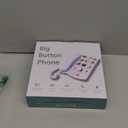 Big Button Phone for Seniors, Uvital Senior Landline Phones for Elderly with 10 One-Touch Dialing Big Buttons, Corded Landline Telephone with SOS Emergency Button, Replaceable Photo, Adjustable Volume, C-Big Button Phone