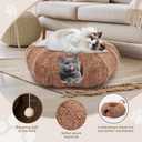 KMFurnila Cat Tunnels for Indoor Cats, Donut Tunnel Toys for Cats, Coffee