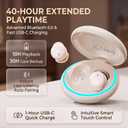 NE92 Sleep Earbuds, Ultra-Mini Side Sleeper Earbuds 3g, Bluetooth 6.0, 40Hrs, Hi-Fi Stereo Sound Mini Invisible Earplugs for Side Sleepers Small Ear Buds, Wireless Headphones for Travel & Busines