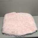 Amdrebio Light Pink Round Circle Rug 4Ft for Girls Bedroom, Fluffy Cute Area Rugs for Kids Room Decor Aesthetic, Kawaii Shag Fuzzy Fur Carpet for Nursery, Preppy Dorm, Classroom, Playroom, Teen, Baby