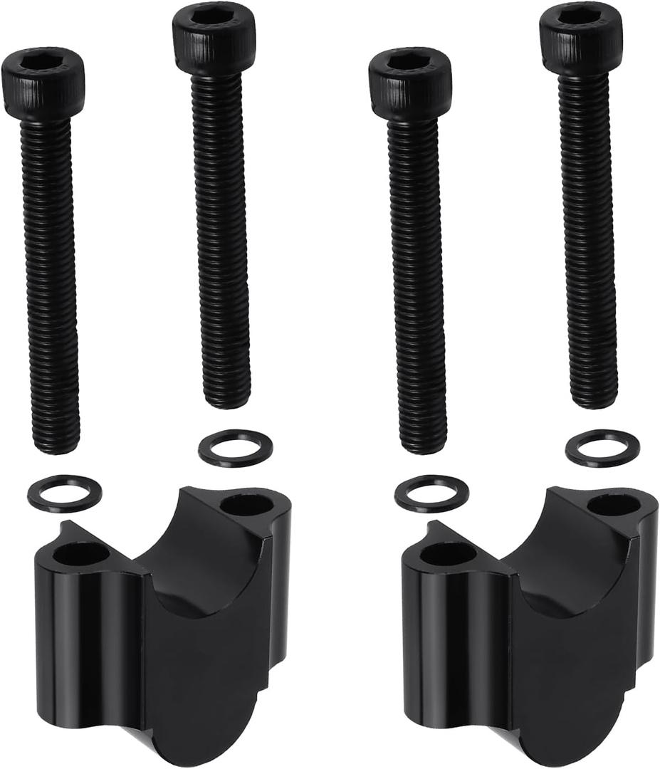 JAVIK 7/8" Heavy Duty Black Handlebar Risers 30mm Height Fit for Honda Fit for Yamaha Fit for Suzuki Fit for Kawasaki Fit for Can-Am Fit for BMW Motorcycle & ATV Dirt Bike