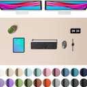 Aothia Faux Leather Desk Mat  Large Mouse Pad, Non-Slip PU Leather Blotter, Waterproof Writing Surface for Office and Home (Beige, 47.2" x 23.6")