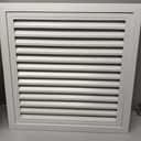 PATIKIL 20" x 20" Aluminum Return Grille, Return Air Vent Cover Linear Bar Removable Grille with Mesh Filter for Sidewall Wall Ceiling Floor HVAC System, White