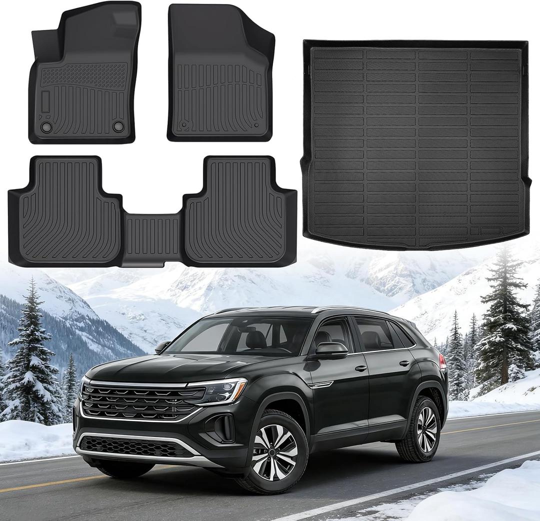 Floor Mats for Volkswagen VW Atlas Cross Sport 5 Passenger 2020-2026