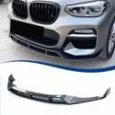 Carbon Fiber Pattern Front Lip Compatible with BMW (2018-2021) X3 G01 (2019-2021) X4 G02 M-Sport Model ABS Bumper Air Splitter