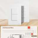 MOES Smart Double Light Switches, WiFi 2 Gang Single Pole Switch, No Netural Wire No Hub Required, 2.4GHz Switch Combo Compatible with Alexa Google Assistant