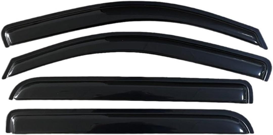 Window Visor Compatible for Silverado 1500 1999-2021 Door Visor Wind Sun Rain Guards Side Window Wind Deflectors Auto(1500 14-18 Crew CAB)