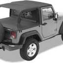 Bestop 5258535 Black Diamond Safari-Style Bikini Top for 2007-2009 Wrangler 2-Door