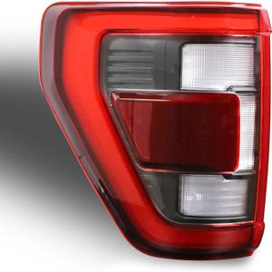 Nakuuly LED Tail Light Assembly w/Blind Spot Compatible With 2021 2022 2023 Ford F150 F-150 Pickup Black Left Driver Side Taillight Rear Brake Lamp # NL3Z13405E (Module NOT Included)