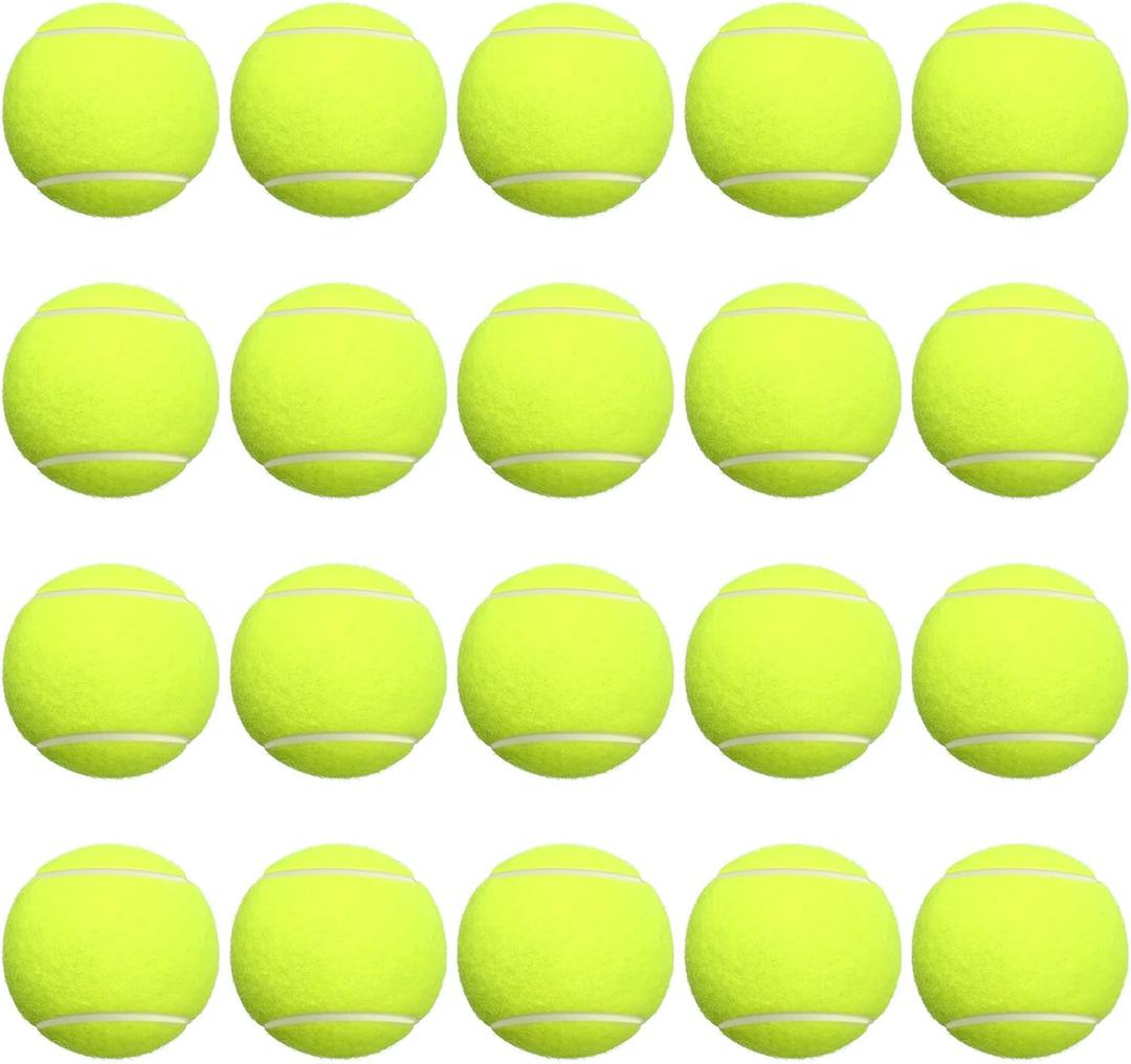 Vinsot 24 Pack Tennis Balls Bulk, Standard Pressure Balls for Training Playing Player Beginner Youth, 2.5 Inch (Yellow)