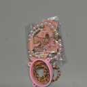 Mengayadi 6Pcs Letter Accessories for Owala Water Bottle 24oz 32oz 40oz, with Cute Initial Charm and Handle Strap, Compatible with Owala Free Sip, Kids Bottle,Stanley Cup Accessories (A, Pink)