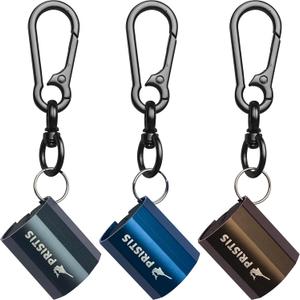 Pristis 3 Pack Fishing Rod Clips, Wearable Rod Holders with Keychain, Portable Hand-free Stainless-steel Fly Fishing Pole Accessory Tackle with Carabiner, Rustproof Durable Assistant Tool Gear