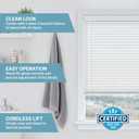LEVOLOR Basics Cordless 2" Faux Wood Blinds, Light Filtering Window Shade, Blinds for Indoor Windows, White, Fits up to 23" W x 64" L