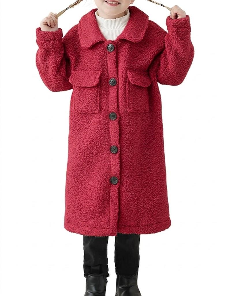 Long Coat for Girls Fleece Jackets 4-7 Years Knee-Length Lightweight Coats  5T