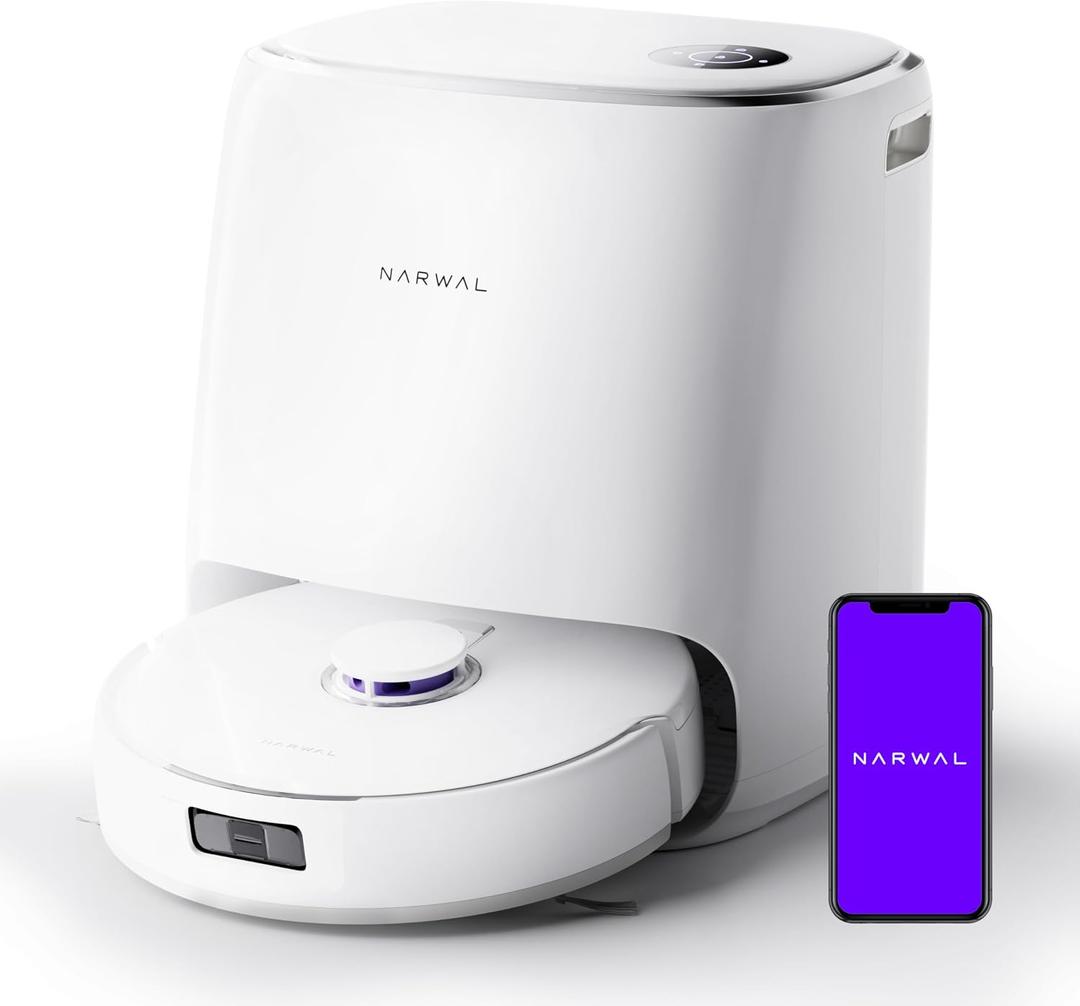 Narwal Freo X Ultra Robot Vacuum and Mop Combo, 8200Pa Robot Mop & Vacuum, Auto Mop Drying/Washing, Self-Empty, Zero-Tangling, DirtSense™, Maintenance-Free Base Station