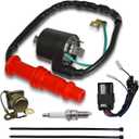 3085227 3085228 Ignition Coil CDI Box & Starter Solenoid Relay Fits for Polaris Sportsman 500 Magnum 500 425 Ranger 500 Big Boss 500 with Spark Plug