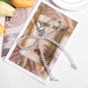 Pearl Bow Keychain for Purse - Bag Charm with Elegant Bowknot Design, Car Keys Accessories for Women