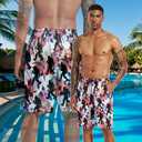 Mens Swim Trunks, Vintage 1776 Patriotic American Flag Mens Board Shorts Swimwear Bathing Suit with Mesh Lining, Funny Hawaii Quick Dry Beach Shorts Swimming Trunks, 4X-Large