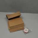 100 Pack 5x6.9" Cardboard Envelopes, 250GSM Thin Photo Mailers Shipping Envelope for Trading Cards with "DO NOT BEND" Labels, Small Self Seal Document Envelope - Kraft