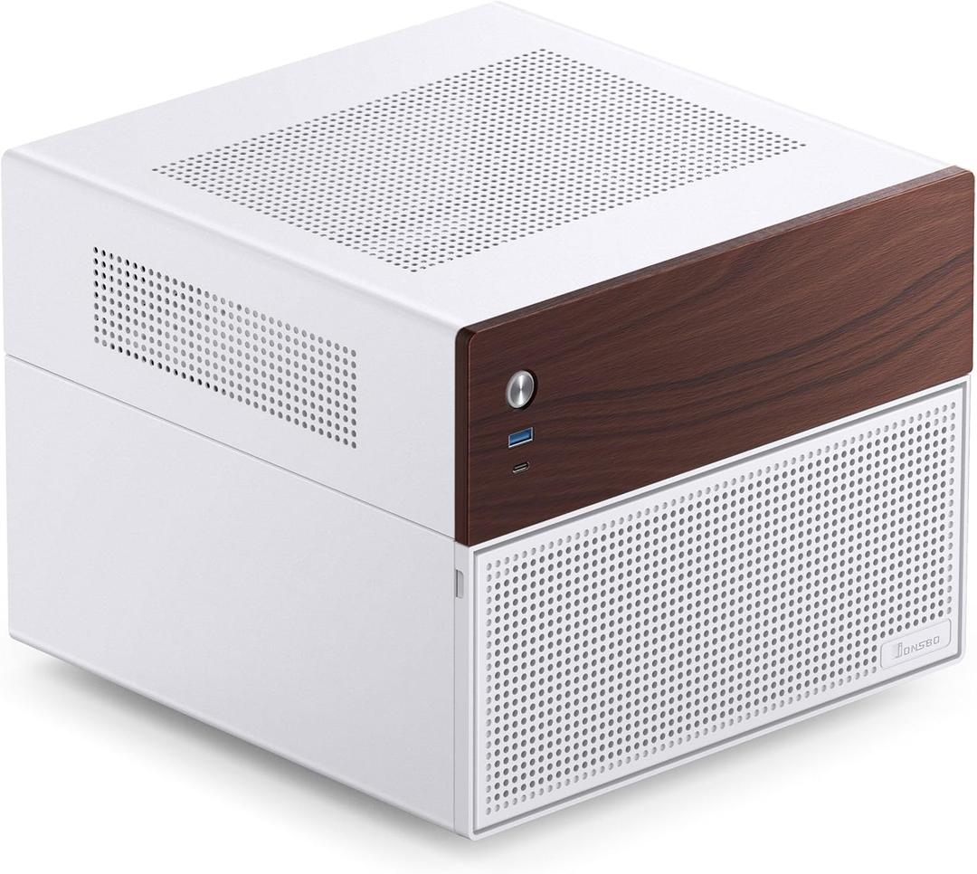Jonsbo N4 NAS Case White and Wood Pc case 8 bays