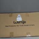 Weflye Car Seat Protectors Designed for Tesla Model Y/3 Accessories (Includes 2025 Model Y Juniper & Model 3 Highland), Wear Resistant Leather Kick Mats with More Space Pocket, Set of 2