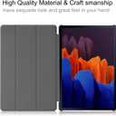 Tablet Cover for Samsung Galaxy Tab S7 Plus/S8 Plus SM-T970 T975 T976 T978 SM-X800 X806(2020 2022 Release),Folio Stand Lightweight Leather Case for Galaxy Tab S7+ S8+ 12.4"(KST-Black)
