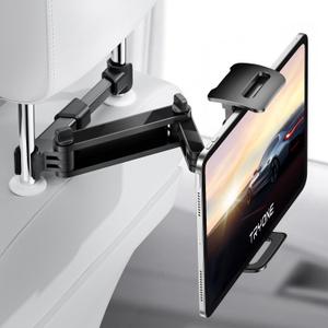 Tryone Car Headrest Tablet Holder Mount Stretchable Backseat Tablets Stand for Kids, Car Seat Mounts Compatible with iPad Pro 12.9 Air Mini, iPhone, Galaxy Tab, Switch, All 4.7-12.9" Screen Devices (Black)