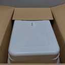 Extra Large Cat Litter Box with High Sides,Cats Boxes for Indoor Cats,Cat Litter Pan for Kitty,Litter Box with Low Entry,Easy to Clean,Anti-Splashing,23.6" x15.7" x5.9" (White)