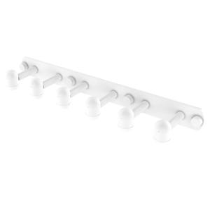 Allied Brass TA-20-6-WHM Tango Collection 6 Position Tie and Belt Rack, Matte White