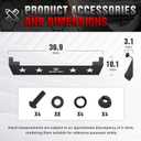 YZONA JK Front Skid Plate Steel Bumper Cover Compatible with Jeep Wrangler JK 2007-2018 2 Door & 4 Door, Lower Guard Plate Off-Road Engine Protection Bolt-on (Not Suitable for Original Factory Bumper)