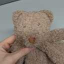 Baby Brown Teddy Bear Soft Stuffed Animal Security Blanket, Plush Bear Character Lovey Blanket, Baby Shower/Nursery Gift, Newborn Infant Toddler Snuggle Blankie for Boys Girls, 14 Inches