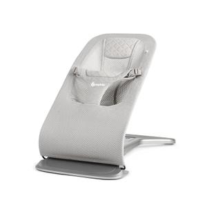 Ergobaby Evolve 3-in-1 Bouncer Seat for Babies and Toddlers 5.5-25lbs - Multi Position Baby Rocker Seat with Adjustable Heights, Secure Harness, Newborn Insert - Grey