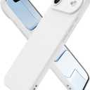 Compatible with iPhone Air Case, Shockproof Liquid Silicone Protective Phone Case with Soft Anti-Scratch Microfiber Lining Ultra Slim Drop Protection Phone Cover (White)