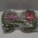 Dingion 8 Pcs 9.8" Small Christmas Cabinets Wreaths Mini Wreaths for Kitchen Window Chair Backs with Ribbon Bell Artificial Greenery for Farmhouse Holiday Decoration(Velvet,Classic,Deep Red)